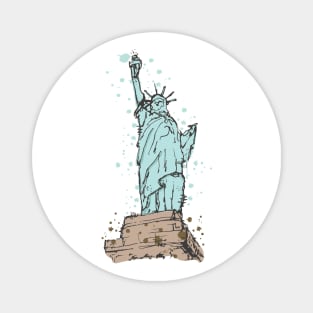 Statue of Liberty watercolor sketch Magnet